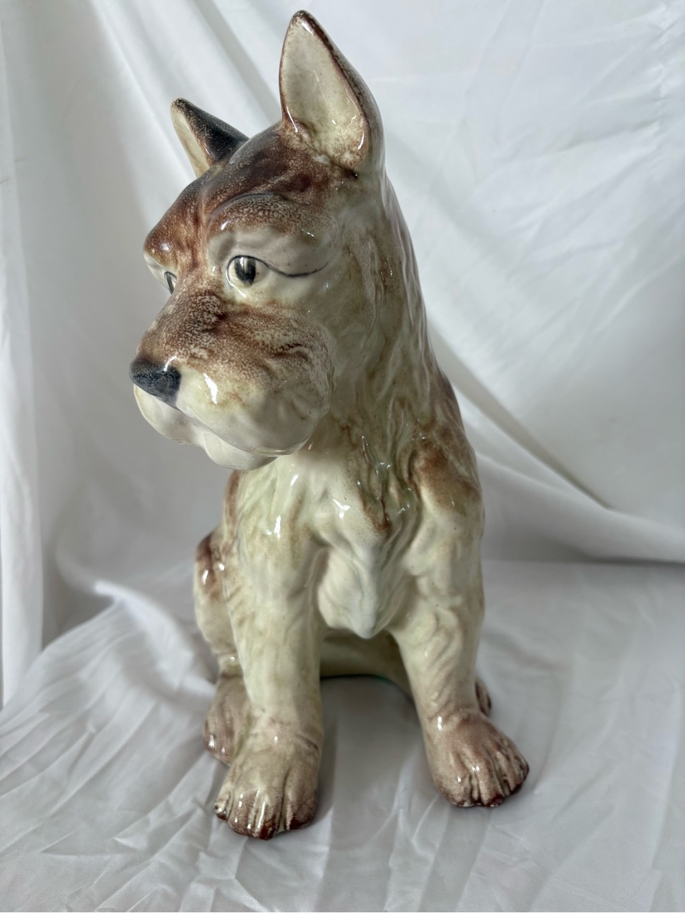 Vintage schnauzer ceramic figurine large dog home decor statue accent - Picture 5 of 5